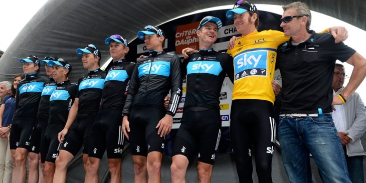 チーム総合成績でも1位になったチームスカイのメンバー：TEAM SKY