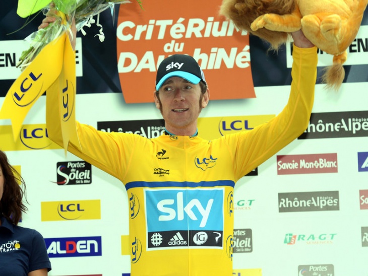 Defending champ Wiggins now tops the GC by 38 seconds...: TEAM SKY