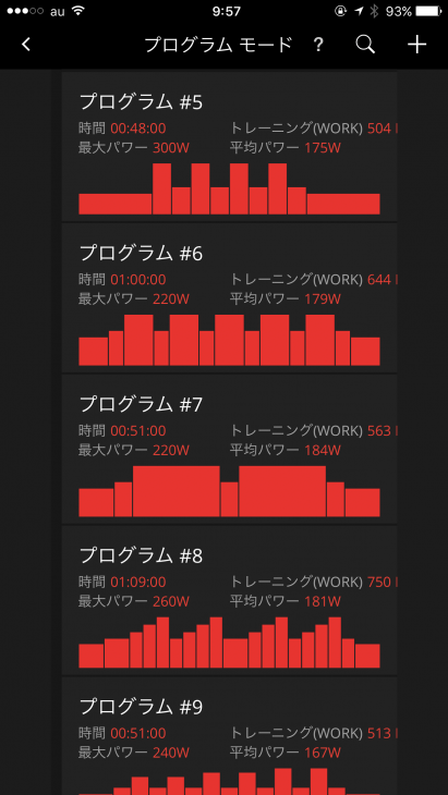 トレーニング：プログラムモード