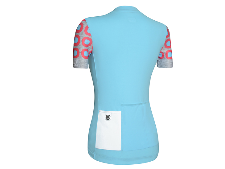 Dots W Jersey Light Blue Pink Back