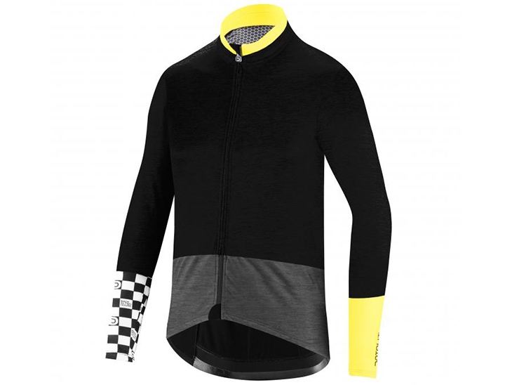 Mediterranea Wool Jacket Black Fluo Yellow