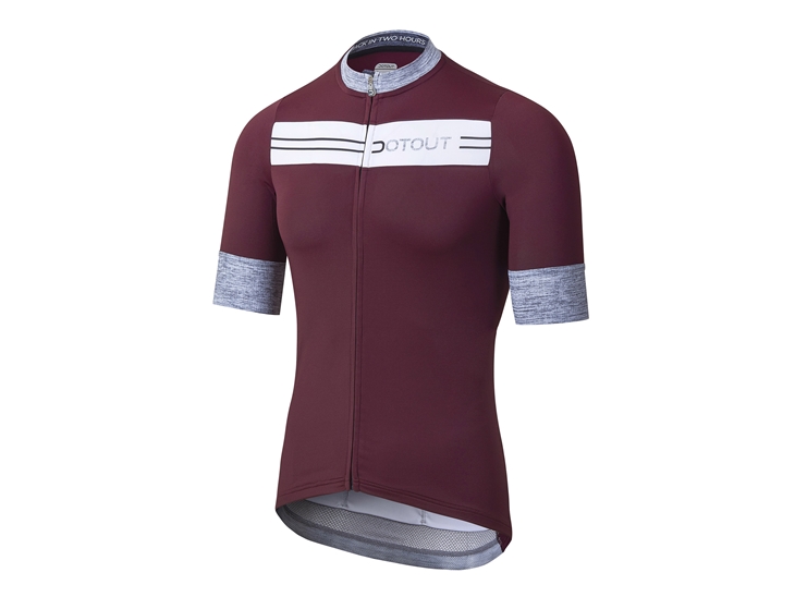 Stripe Jersey bordeaux-white