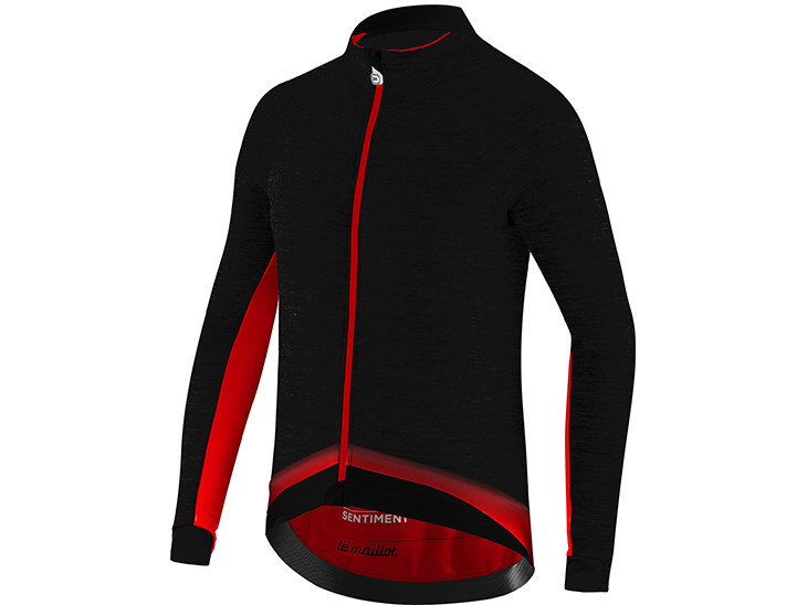 Le Maillot Jacket Black red